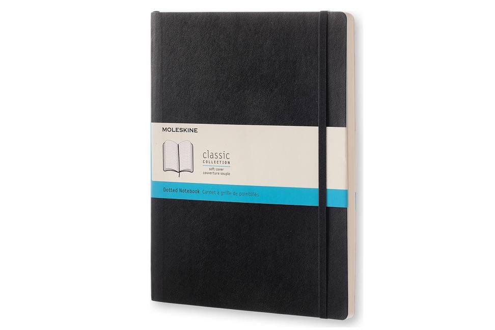 Item #302877 Moleskine Classic Notebook, Extra Large, Dotted, Black, Soft Cover (7.5 X 10")....