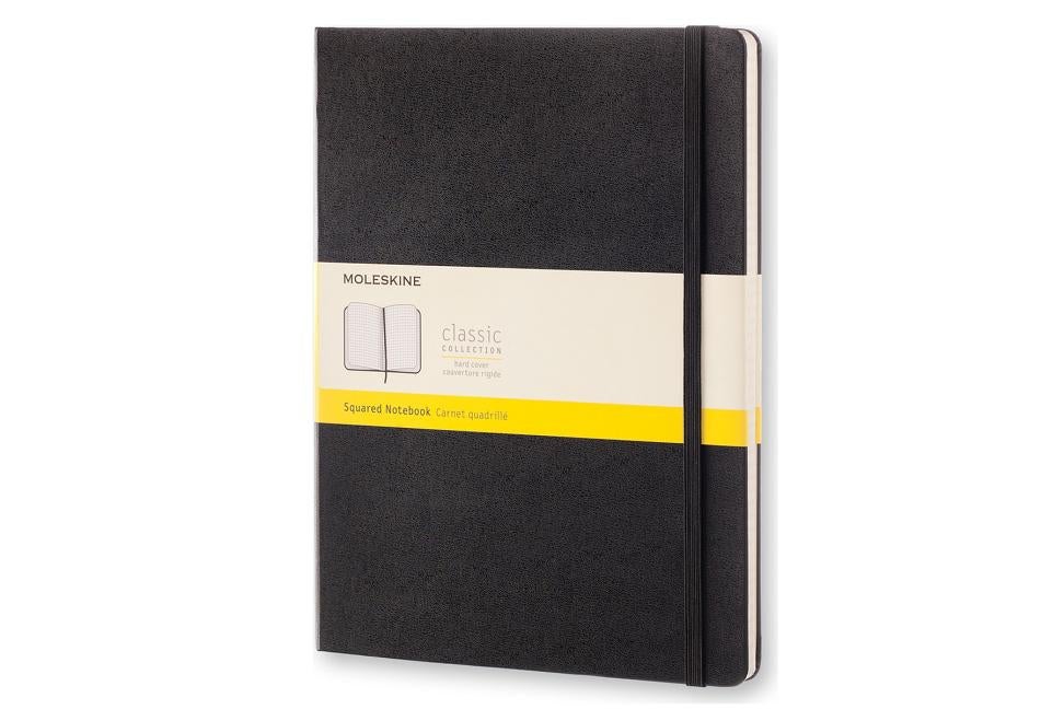 Item #302879 Moleskine Classic Notebook, Extra Large, Squared, Black, Hard Cover (7.5 X 10"). Moleskine.