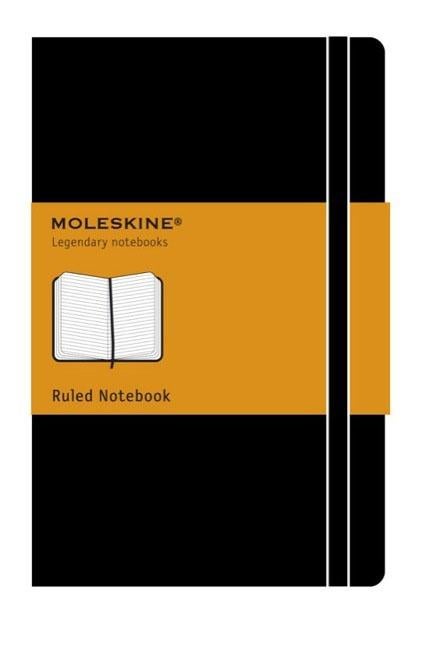 Item #302885 Moleskine Classic Notebook, Large, Ruled, Black, Hard Cover (5 X 8.25"). Moleskine