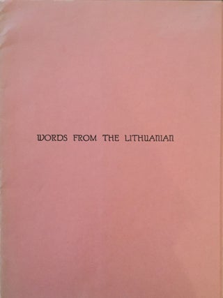 Words from the Lithuanian