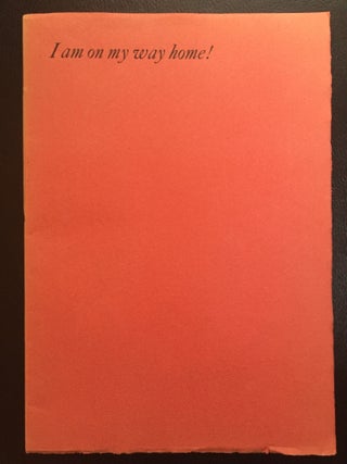 Item #900531 I am on my way home! (Signed). Major Frederick Langwith Berry, Lang