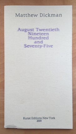 August 20, 1975 / August Twentieth Nineteen Hundred and Seventy-Five (Signed)