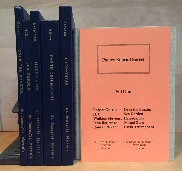Item #900791 Poetry Reprint Series, Set One: Over the Brazier; Sea Garden; Harmonium; Mount Zion; Earth Triumphant. Robert Graves, H D., Wallace Stevens, John Betjeman, Conrad Aiken.