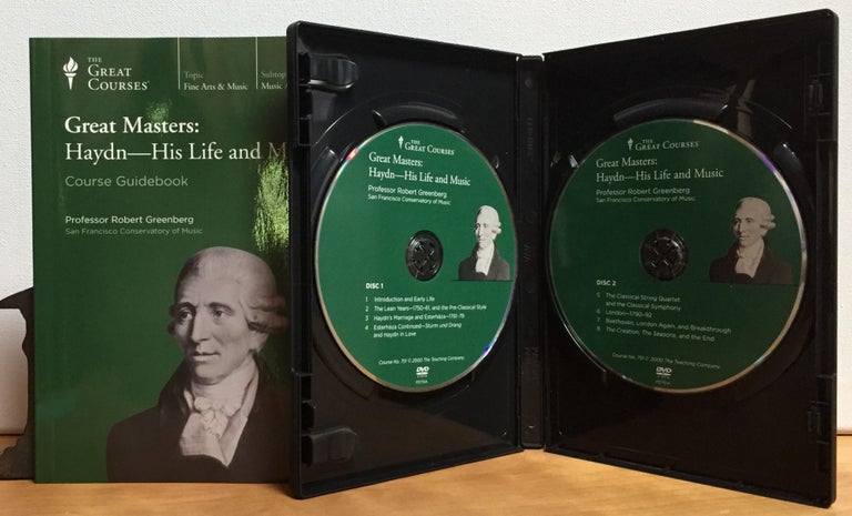 Item #900846 Great Masters: Haydn - His Life and Music (Complete set of 2 DVDs + Course Guidebook). Robert Greenberg.