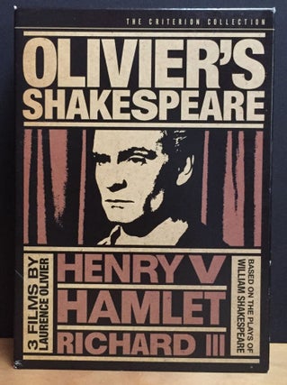 Item #900857 Olivier's Shakespeare: 3 Films by Laurence Oliver - Henry V; Hamlet; Richard III...