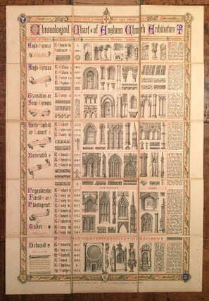 Item #900963 Chronological Chart of Anglican Church Architecture (Folding Chart with Colored...