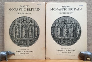 Item #901218 Map of Monastic Britain ( North Sheet ) & Map of Monastic Britain ( South Sheet ). 2...