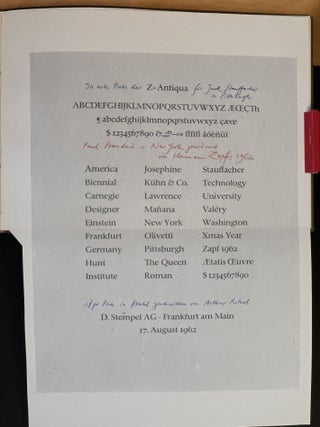 Hunt Roman: The Birth of A Type (Signed)