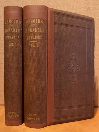 Item #901429 Memoirs of Libraries: Including A Handbook of Library Economy. Edward Edwards