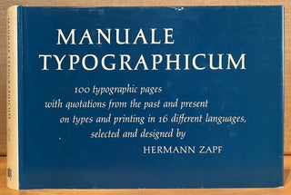 Item #901442 Manuale Typographicum. Hermann Zapf