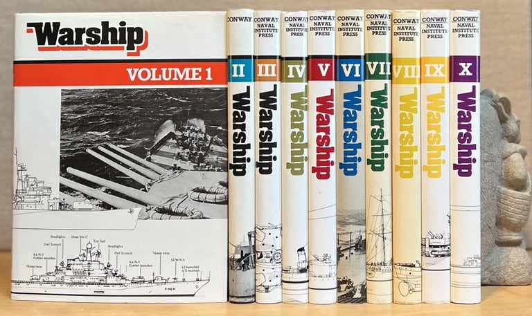 Item #901544 Warship, Volumes 1 – 10 ( Volumes I – X) , 10 Volume Set Complete. Robert Gardiner, Antony Preston, Randal Gray, John Roberts, Andrew Lambert, Managing.