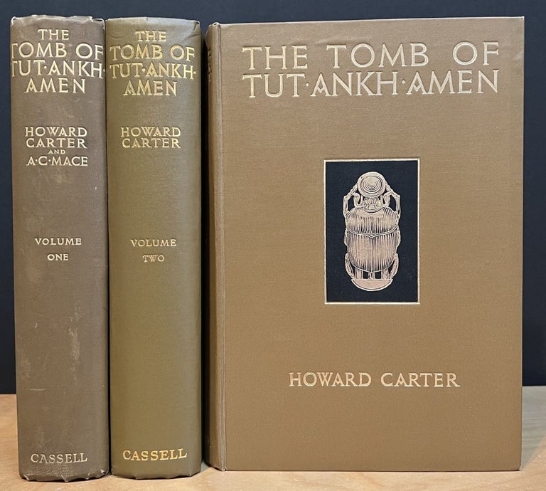 Item #901670 The Tomb of Tut-Ankh-Amen Discovered by the Late Earl of Carnarvon & Howard Carter - Volumes I - III (3 Volume Set). Howard Carter, A. C. Mace, Volumes I. - III, Volume I.
