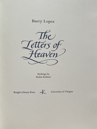 The Letters of Heaven (Signed by author & artist)