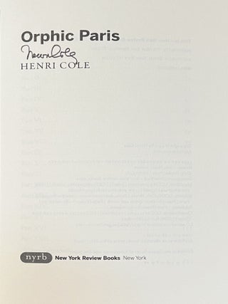 Orphic Paris (Signed)