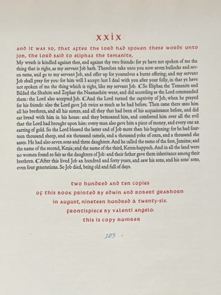 The Book of Job According to the Authorized Version of mdcxi, Following the Arrangement of the Temple Bible