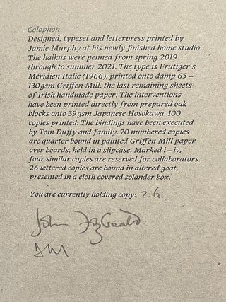 haiku na feirme: Twenty New Poems by John Fitzgerald - Visual Interventions by Jamie Murphy