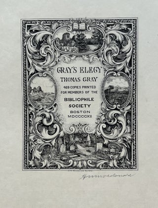 Item #902380 Gray's Elegy. Thomas Gray