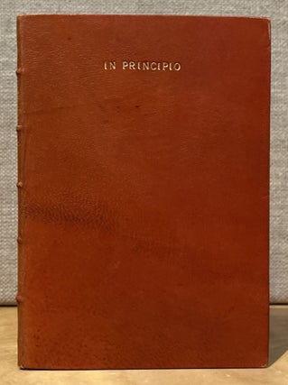 Item #902456 In Principio. Old Testament, Doves Press