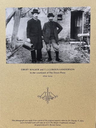 C-S The Master Craftsman: An account of the work of T.J. Cobden-Sanderson & Cobden-Sanderson’s Partnership with Emery Walker