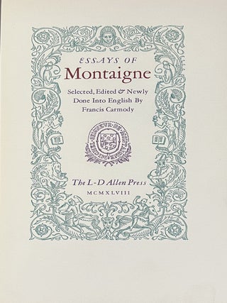 Essays of Montaigne