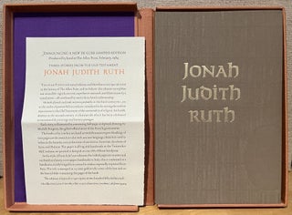 Item #902495 Jonah Judith Ruth: Three Stories from the Old Testament - King James Authorized...