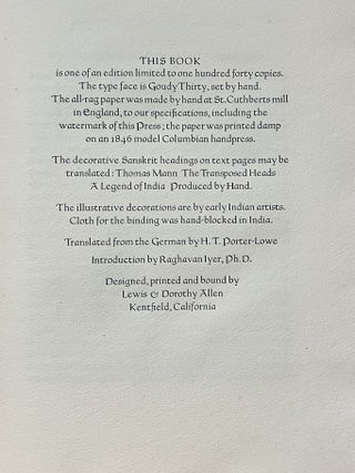 The Transposed Heads: A Legend of India