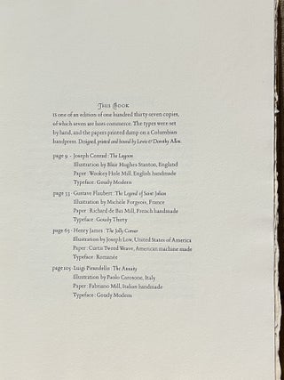 Four Fictions: The Lagoon; The Legend of Saint Julian; The Jolly Corner; & The Annuity