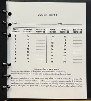 Pseudo-Isochromatic Plates for Testing Color Perception